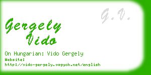 gergely vido business card